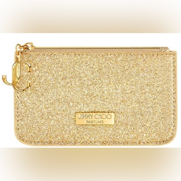 NWOT Jimmy Choo Cosmetic Bag & Charm - Picture 1 of 8